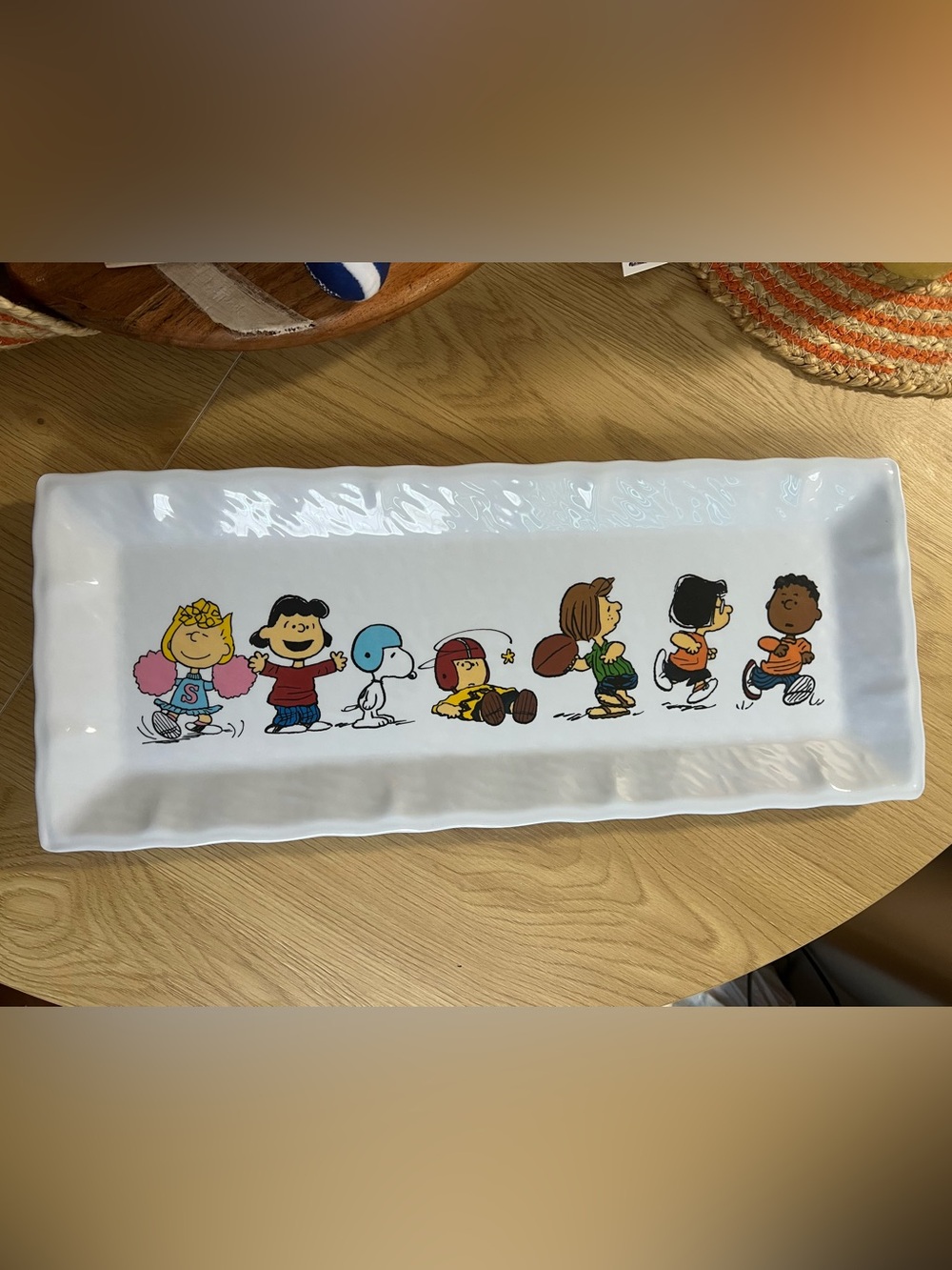 NEW Peanuts and Friends Football Themed Serving Tray